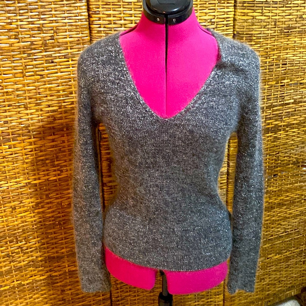 Vintage Hennes Collection grey  & silver mohair blend  Long Sleeve Sweater L